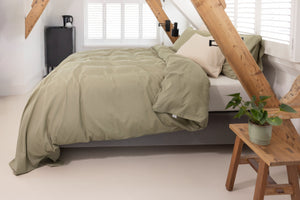 Dekbedovertrek Linolux Washed Cotton Moss mood