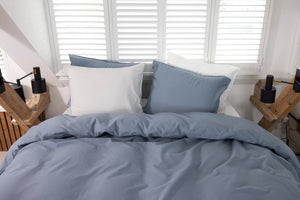 Dekbedovertrek Linolux Washed Cotton Denim voorstaand