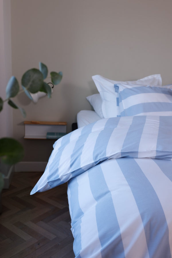 Dekbedovertrek Livello Beach Stripe Blue voorstaand