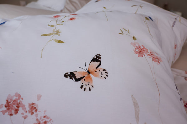 Dekbedovertrek Linolux Butterfly Garden Naturel detail