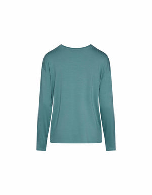 Top Lange Mouw Essenza Denna  Soft Teal back