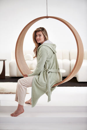 Model Badjas met rits Vandyck Duchess Pale Olive