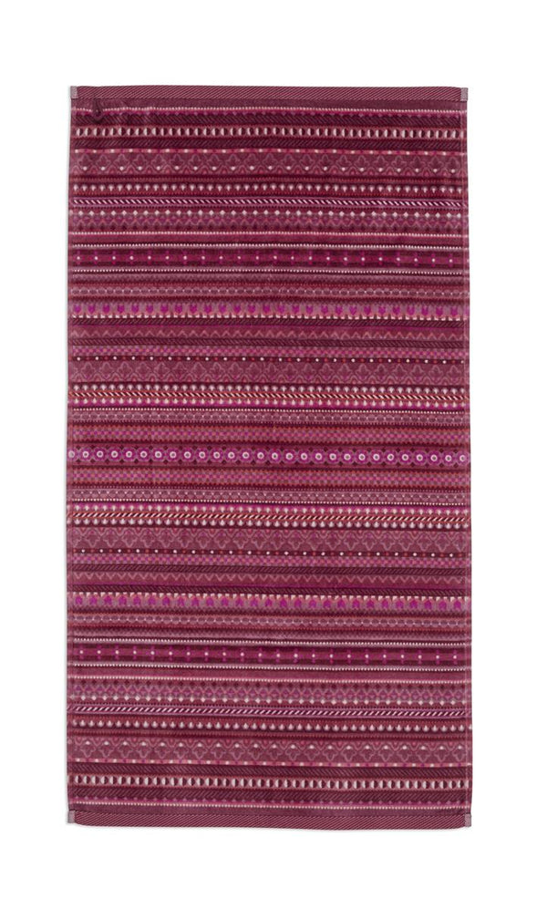 Handdoek Pip Studio Geometric Print Dark Pink