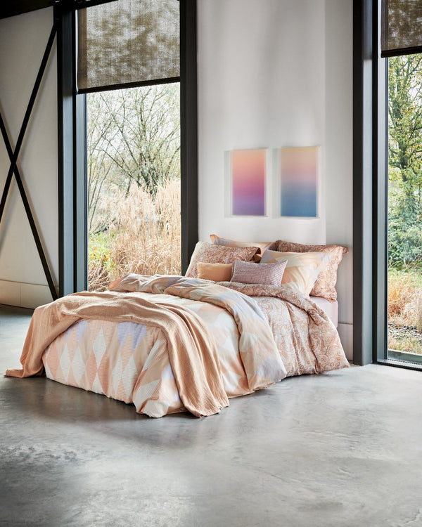Dekbedovertrek Vandyck Happy Fever Apricot Blush sfeer
