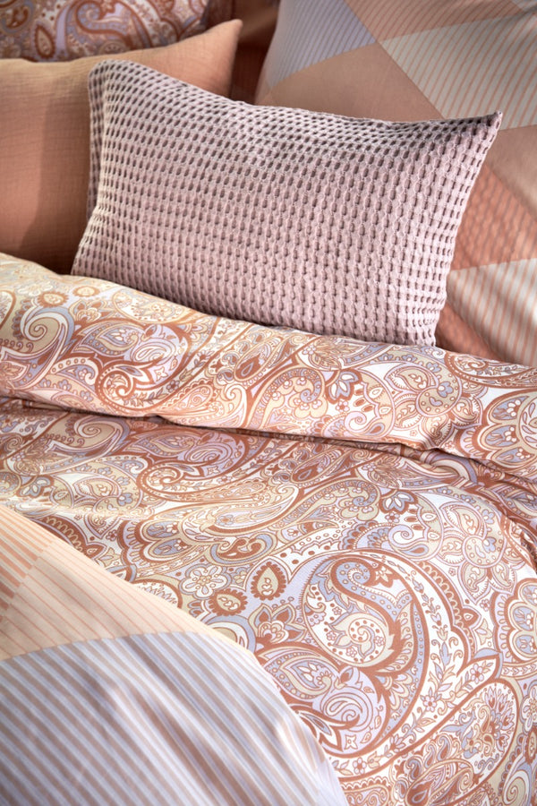 Dekbedovertrek Vandyck Happy Fever Apricot Blush detail