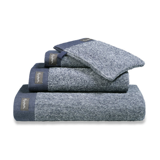 Badtextiel Vandyck Home Mouline Blue ink