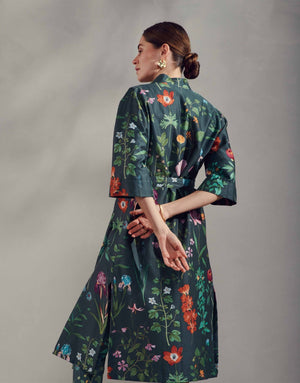 Kimono Badjas Essenza Ilona Marigold Slate Grey model back