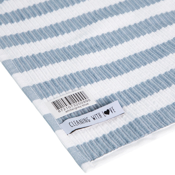 Vaatdoek Livello White/Grey Blue label