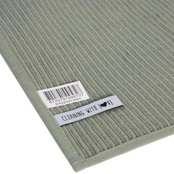 Vaatdoek Livello Grey Green label