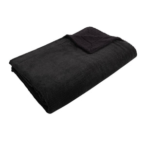 Fleece Plaid Linolux Lio Grey binnenzijde teddy