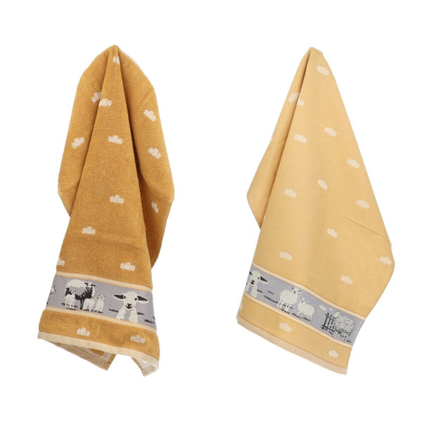 Theedoek Bunzlau Castle  Sheep Yellow combinatie