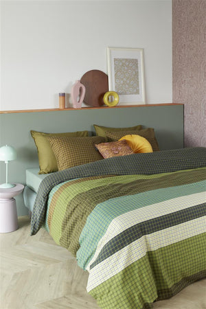 Dekbedovertrek Beddinghouse Juno Green Flanel mood
