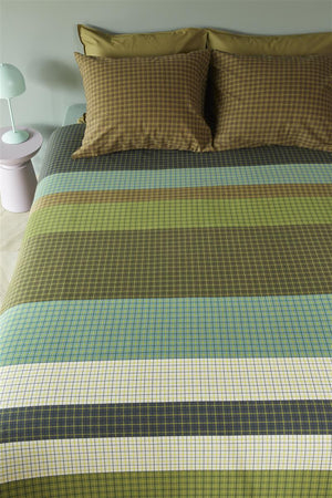 Dekbedovertrek Beddinghouse Juno Green Flanel voorstaand