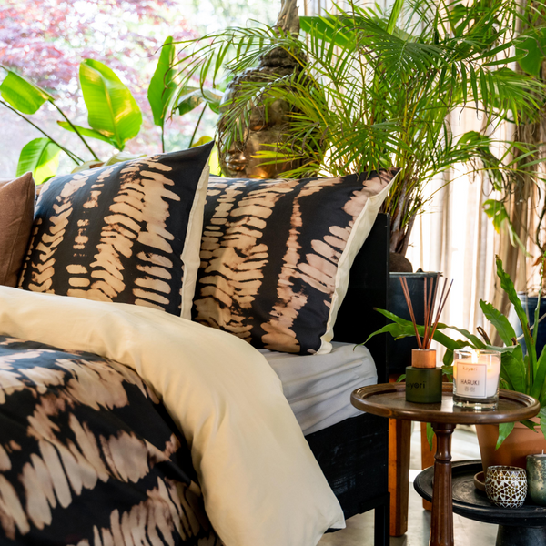 Dekbedovertrek Kayori Chikuma Bruin detail