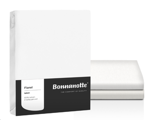 Laken Bonnanotte Flanel wit stapel