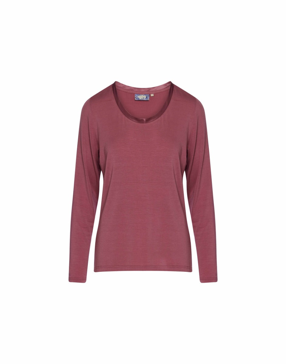 Top Lange Mouw Essenza Luyza Uni Mauve
