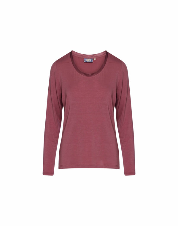 Top Lange Mouw Essenza Luyza Uni Mauve