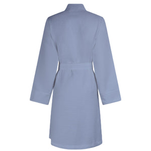 Wafel badjas Linolux Nature Denim Blue back