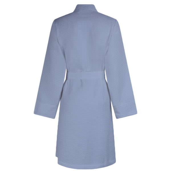 Wafel badjas Linolux Nature Denim Blue back