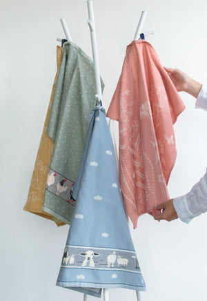 Keukendoek Bunzlau Castle Wild Flowers Pink combi