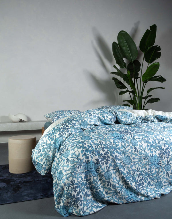 Dekbedovertrek Essenza Ophelia Smoke Blue sfeer