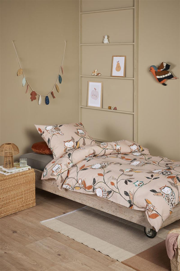 Kinder Dekbedovertrek Beddinghouse Owlsome Pink sfeer