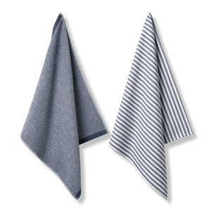 Keukendoek en Theedoek Set Vandyck Pure Blue Ink hangend