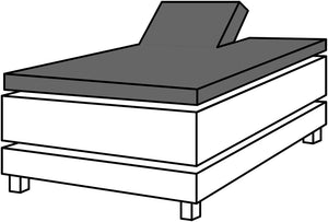 Splittopper Hoeslaken Livello Excellent Jersey Stone tekening