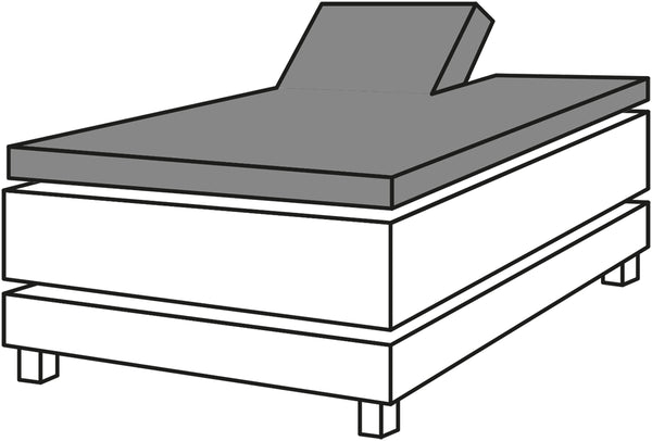 Splittopper Hoeslaken Livello Jersey Stretch Stone Tekening