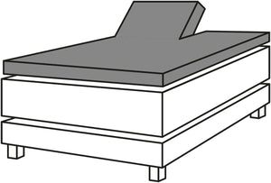 Splittopper Hoeslaken Livello Jersey Stretch Wit Tekening