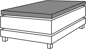 Topper Hoeslaken Livello Stretch Excellent Bleu tekening