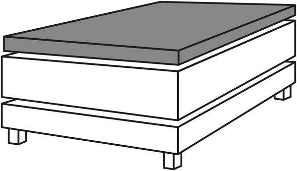 Topper Hoeslaken Stretch Excellent Brown tekening