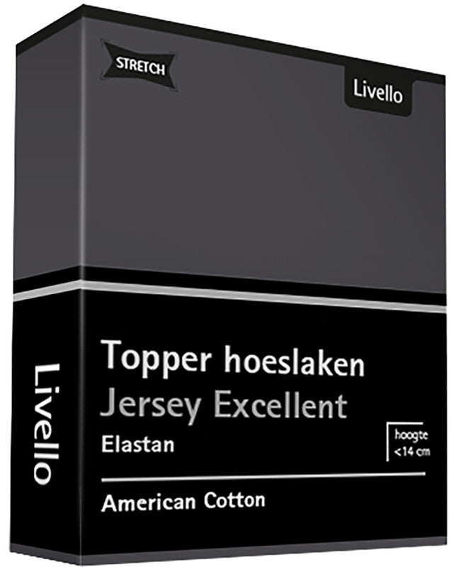 Topper Hoeslaken Stretch Excellent Dark Grey
