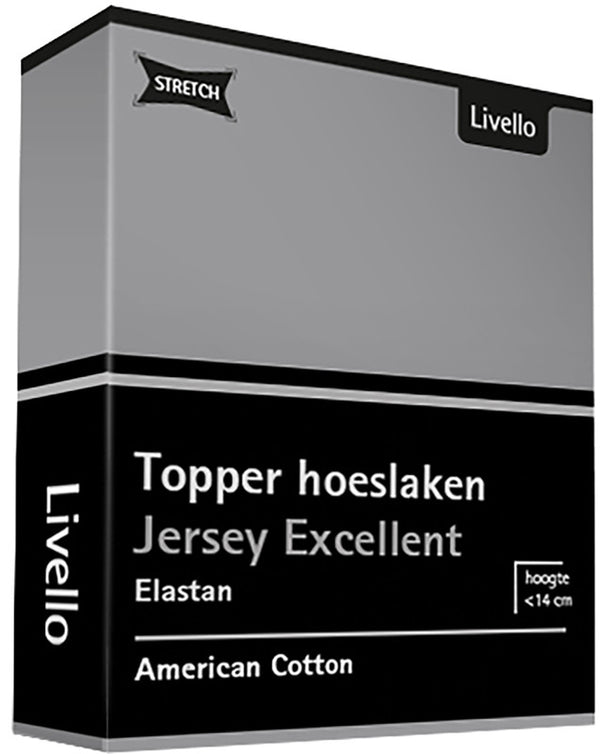Topper Hoeslaken Stretch Excellent Light Grey