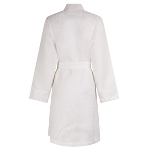 Wafel badjas kort Livello  Nature White achterzijde