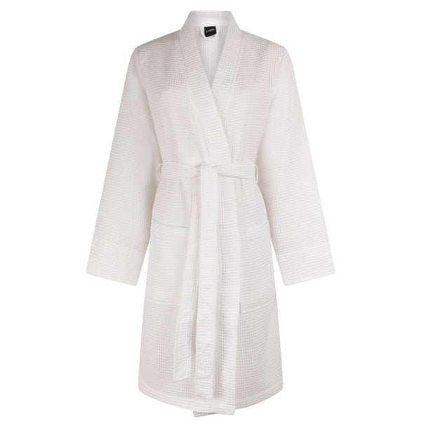 Wafel badjas kort Livello  Nature White