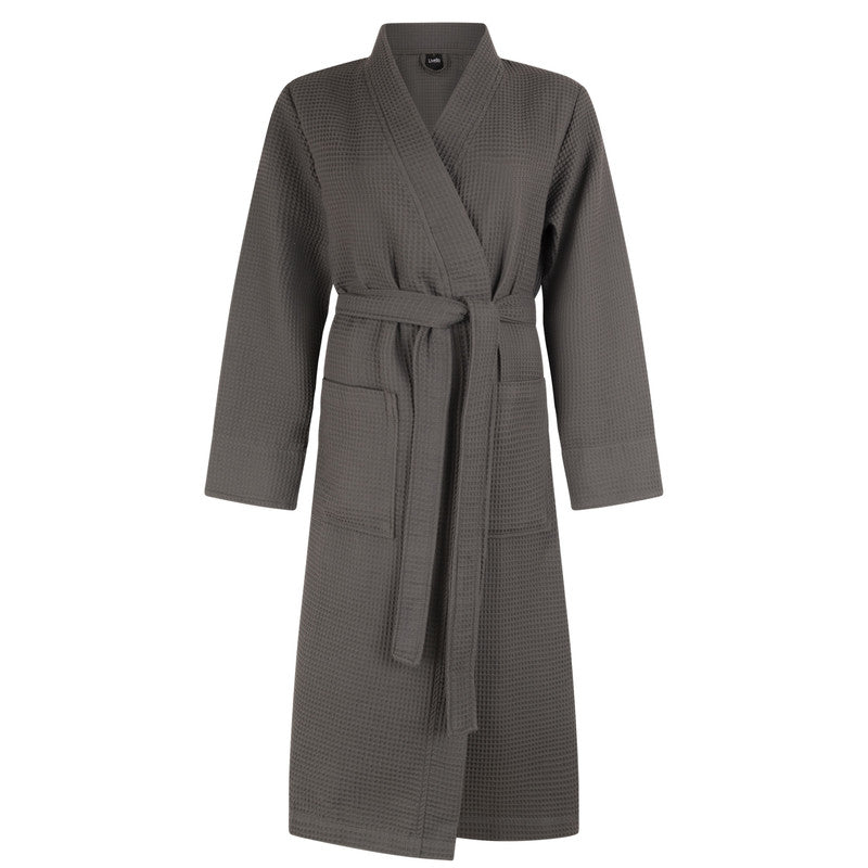 Wafel badjas lang Livello Nature Grey