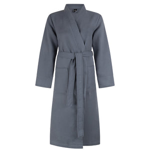 Wafel badjas lang Livello Nature Dark Bleu