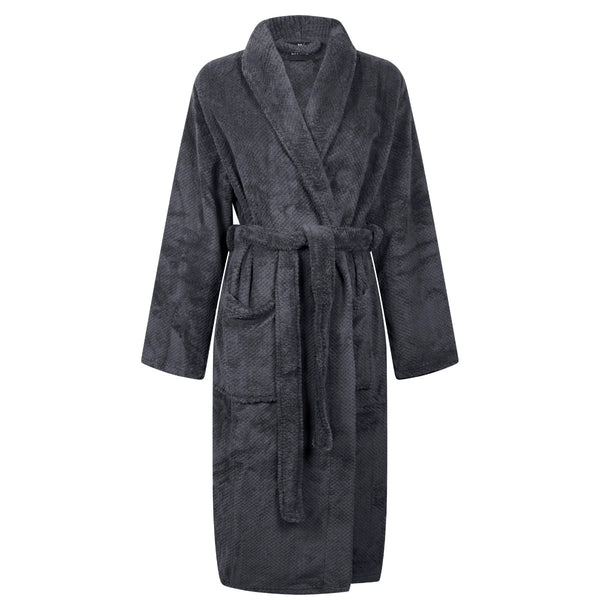 Fleece Badjas Livello Calvin Dark Grey