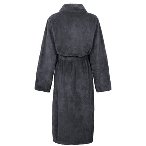 Fleece Badjas Livello Calvin Dark Grey achterkant