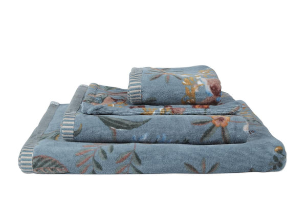 Badtextiel Pip Studio Secret Garden Blue stapel