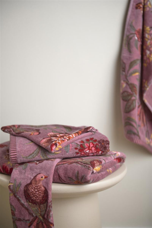 Badtextiel Pip Studio Secret Garden Mauve mood