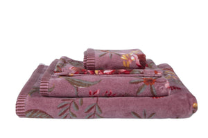 Badtextiel Pip Studio Secret Garden Mauve stapel