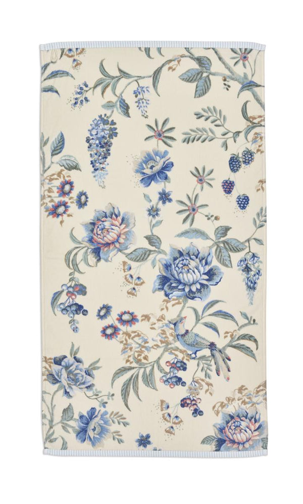 Badtextiel Pip Studio Secret Garden White/Blue baddoek
