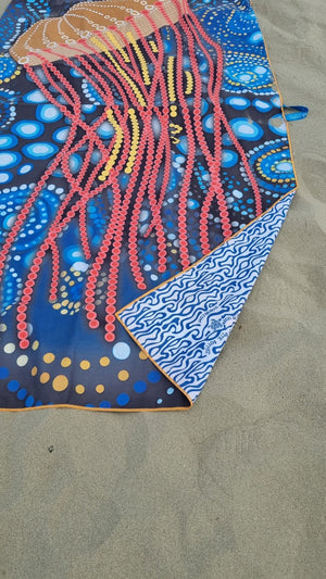 Strandlaken XL Soobluu Jelly detail