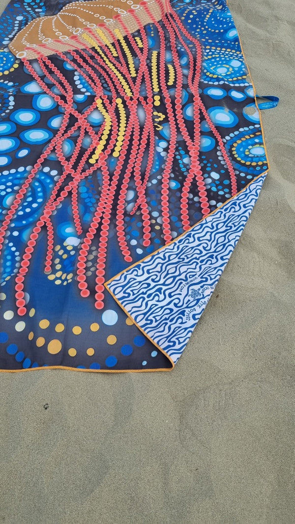 Strandlaken XL Soobluu Jelly detail