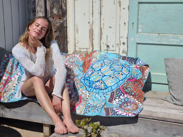 Strandlaken XL SooBluu Turtle Multi model