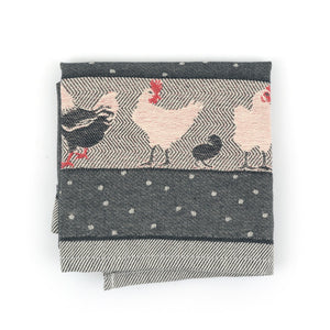 Keukendoek Bunzlau Castle Chickens Black