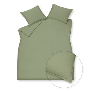 Dekbedovertrek Vandyck Washed Cotton Smoke Green met sloop
