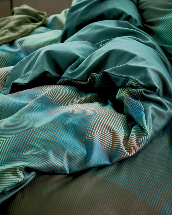 Dekbedovertrek Vandyck Ziggy Sage Green detail
